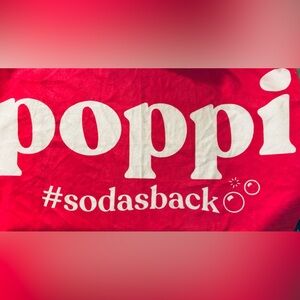 Poppi Soda Beach Towel Collectible Poppi Pink Towel